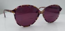 Vintage Ashley Stewart Brown Purple Oval Sunglasses USA FRAMES ONLY