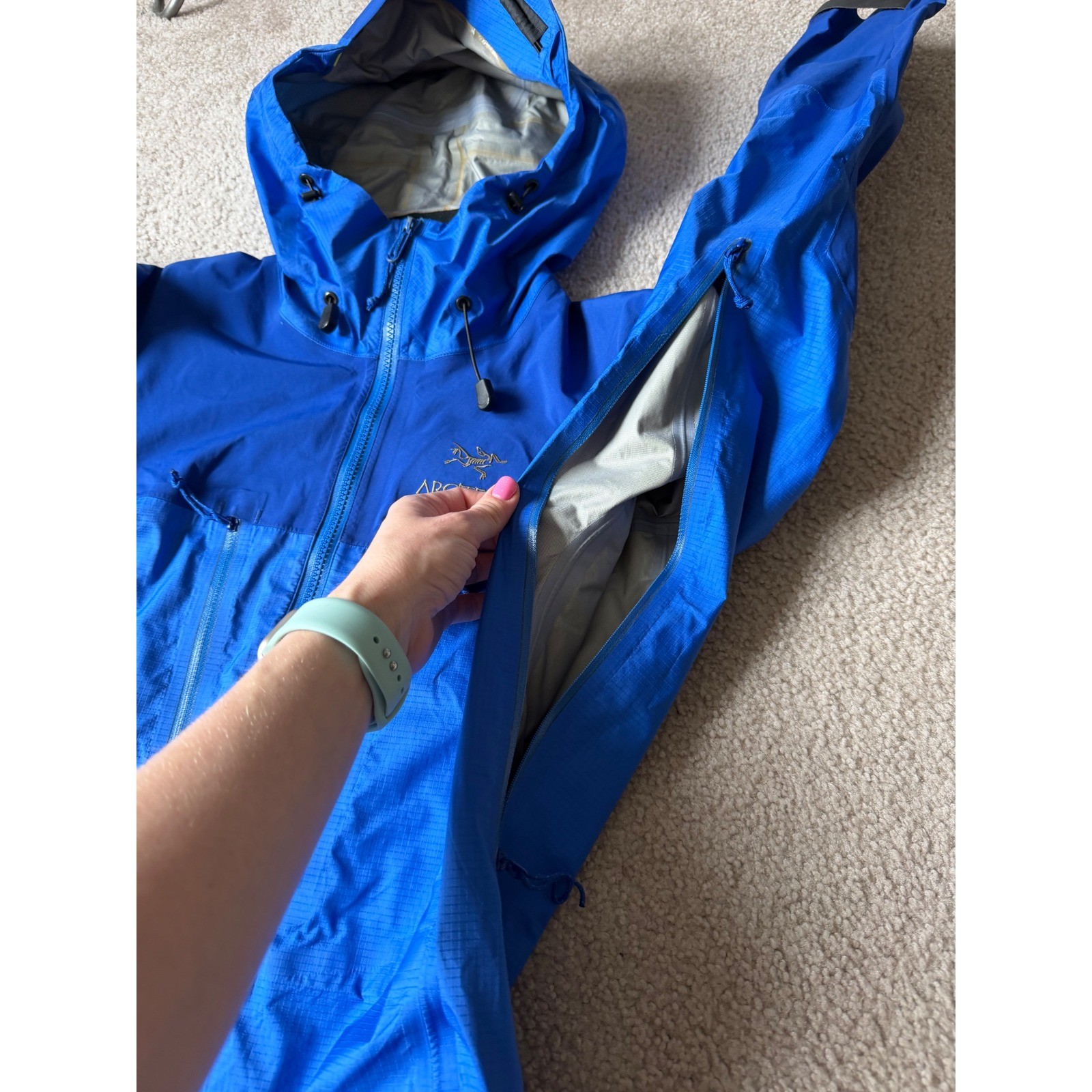Arc'teryx Women's Jacket Hooded 2001 Y2K Alpha Gore-tex Blue Medium image 10