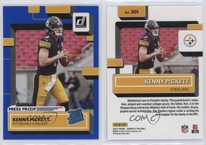 2022 Panini Donruss Rated Rookie Press Proof Blue Kenny Pickett #301 Rookie RC