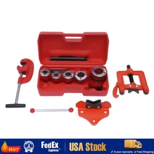 Pipe Threader Ratchet Typeand5 Dies Set Pipe Cutter Threading Tool 1/2" Up to 2"