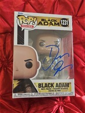DWAYNE THE ROCK JOHNSON HAND SIGNED FUNKO POP 1231 BLACK ADAM MOVIE FIGURE COA