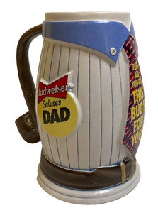 Budweiser “Salutes Dad” 1996 Collector Beer Stein – Anheuser-Busch Breweriana