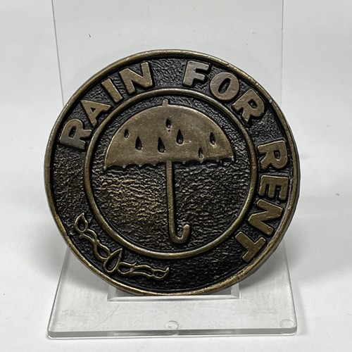 Rain For Rent Promo Belt Buckle Logo Agricultural Liguid Pumps Tanks Vintage - Picture 5 of 14