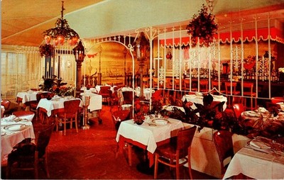 Petite Marmite Restaurant Palm Beach FL Chrome Postcard 1960s Interior
