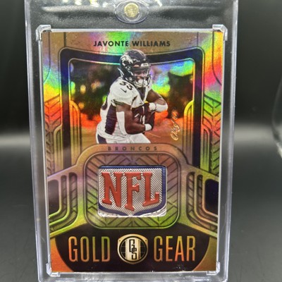 2022 Panini Gold Standard Javonte Williams  1/1 NFL SHIELD Gold Gear PLAYER WORN