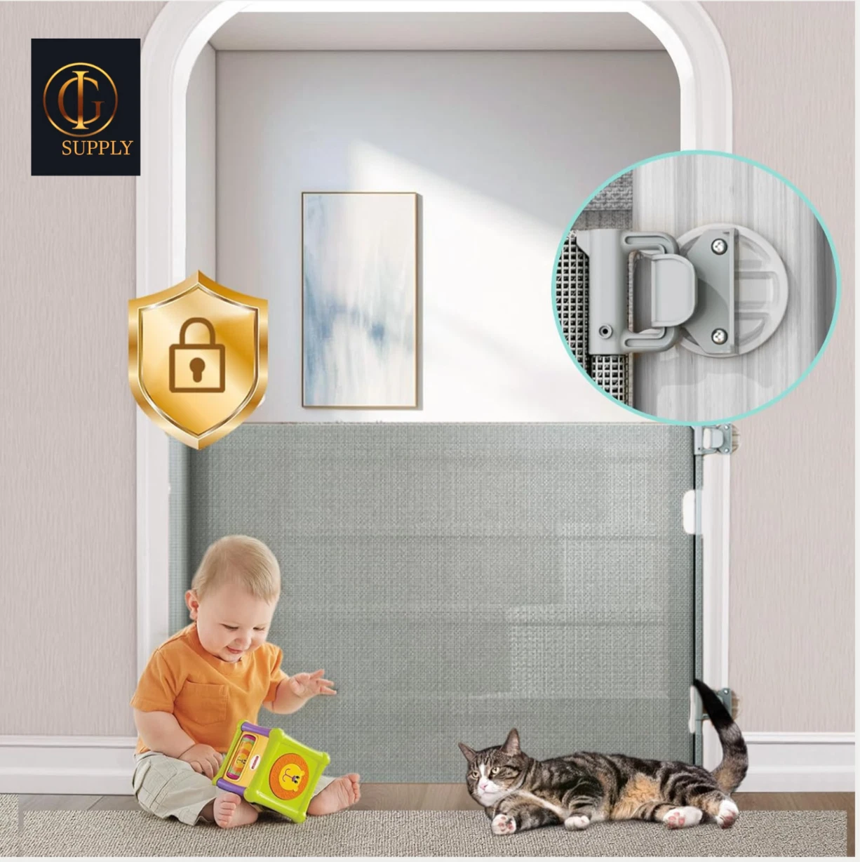 MOMYMUST Retractable Baby Gates for Stairs with 33"Tall 55"Wide No Drill ~ Grey
Opens in a new windo
