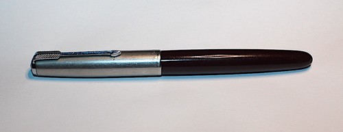 1948 PARKER 51 Plum Barrell Lustraloy Cap Aerometrischer Füllfederhalter
