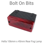 HELLA Rear Red Fog Lamp Under Bumper Fog Lamp for Toyota Prius Import Taxi
