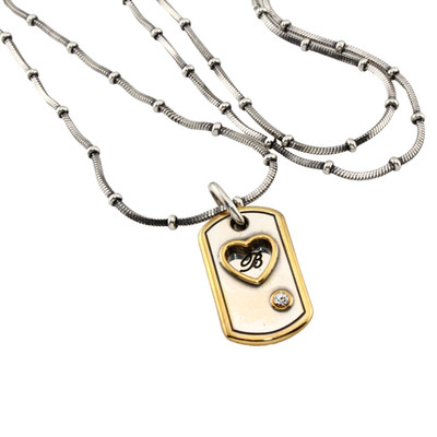 Brighton B Yourself Two-Tone Pendant Retired Necklace