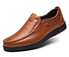 8826 Cow Leather Men's Casual Shoes Yellow, Choose Size And Tell Seller