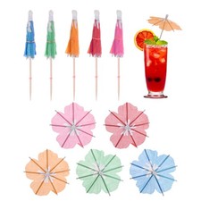 100 Pcs Drink Umbrellas Cocktail,3.9 Inch Cocktail Toothpicks