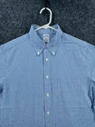 Brooks Brothers Seersucker Cotton Check Short Sleeve Large Button-Down Regent