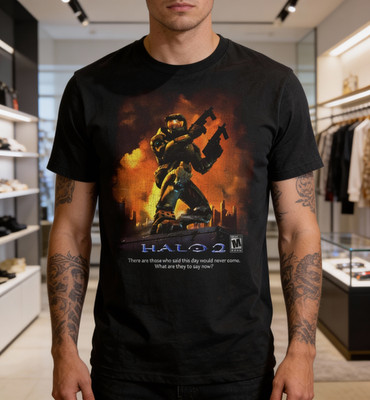 Halo 2 Master Chief T Shirt Retro Bootleg Video Game Graphic Tee S-5 XL NWT