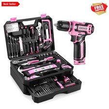 Pink Toolbox with 12V Drill – Functional and Fashionable Home Essential