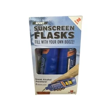 GoPong Sport Sunscreen Flasks 2 Pack Fill With Your Own Booze Beach Pool Travel