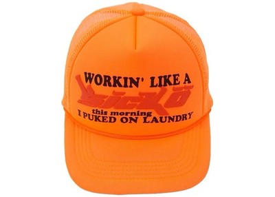 BornFromPain Sicko Laundry Trucker Hat ORANGE