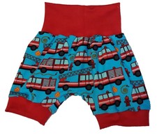 Pumphose kurz Hose Shorts Feuerwehr Kinder Baby BW-Jersey Handarbeit Neu