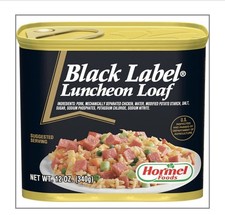 Black Label Luncheon Loaf Hormel foods 340g x 12cans  lot of 12 