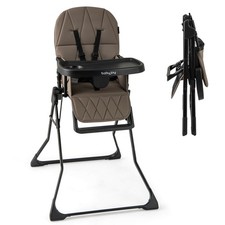 Foldable High Chair Easy Clean Compact Highchair with Removable Adjustable Tray
