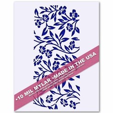 Floral Border Stencil Set   Leaf Vine Pattern 10 Mil Mylar Template