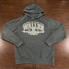 Morgan Wallen Hoodie Medium Green One Night at a Time World Tour Sweatshirt 2024