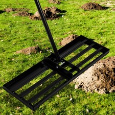 Lawn Leveller Rake Levelling Lute Gardening Tool Heavy Duty Galvanised Grass Bed