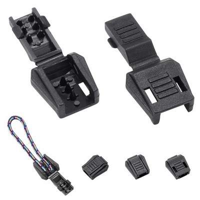 50Pcs Plastic Paracord Zipper Pulls Cord End Cap, Lock Ends Blace x50pcs