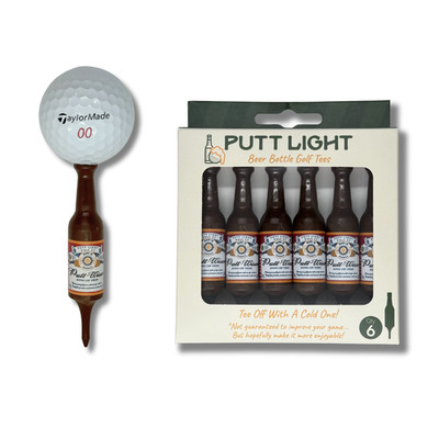 Putt Wiser Putt Light Plastic Beer Bottle Novelty Golf Tees Budweiser
