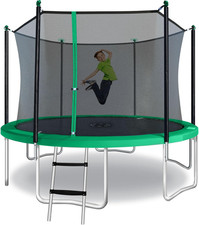 Outdoor Kids Trampoline with Heavy Duty Galvanized Rust Resistent Steel Frame: S