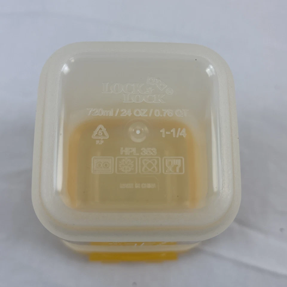 LocknLock 21-Piece Nesting Square Yellow/Clear Storage Set NEW In Box - Image 4 of 4