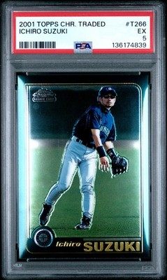 2001 TOPPS CHROME TRADED #T266 ICHIRO SUZUKI ROOKIE RC PSA 5 | eBay