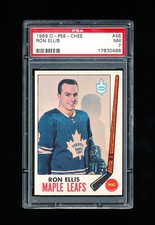 1969 OPC HOCKEY 46 RON ELLIS PSA 7 NEAR MINT MAPLE LEAFS