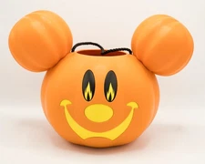 Disney Parks 2023 Halloween Mickey Mouse Light Up Pumpkin Trick Or Treat Bucket