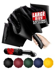 Chakipee Travel Inverted Umbrella Compact Windproof- XL 46inch , Black