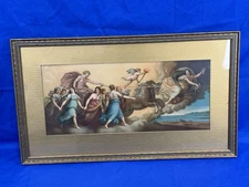 C.1900 AURORA Chromolithograph 22 1/4" x 12 1/8" Frame ~ Batchelder, Portland ME