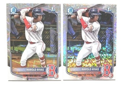 2025 Bowman Chrome (×2) Lazer/Speckle #BCP216 Harold Rivas RC'S (REDSOX) !!