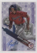 2018 Bowman High Tek Prospects Purple Rainbow Diffractor Royce Lewis Auto 6fs
