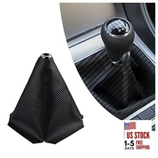 Salior Dustproof Car Shift Knob Cover, Protects Gear Shift Carbon Fiber Black