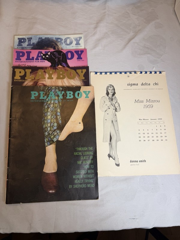 PlayBoy Magazine Collection July 1962, +3 Issues, + Sorority Calendar 1959