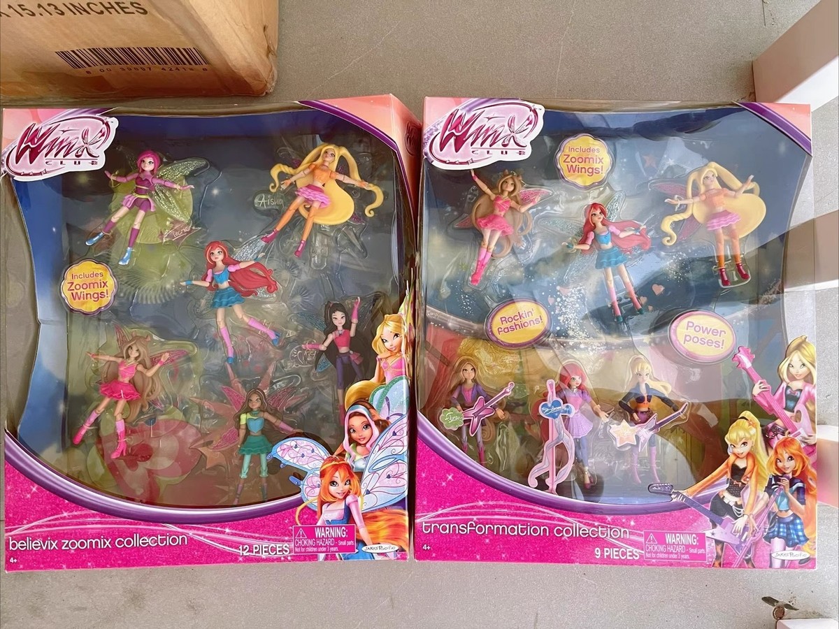 2 Pack Set Winx Club Believix Zoomix Collection Fashion Doll Toy