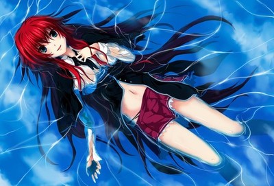 Anime gremory rias girls redhead belly floating in water Custom Gaming Mat Desk