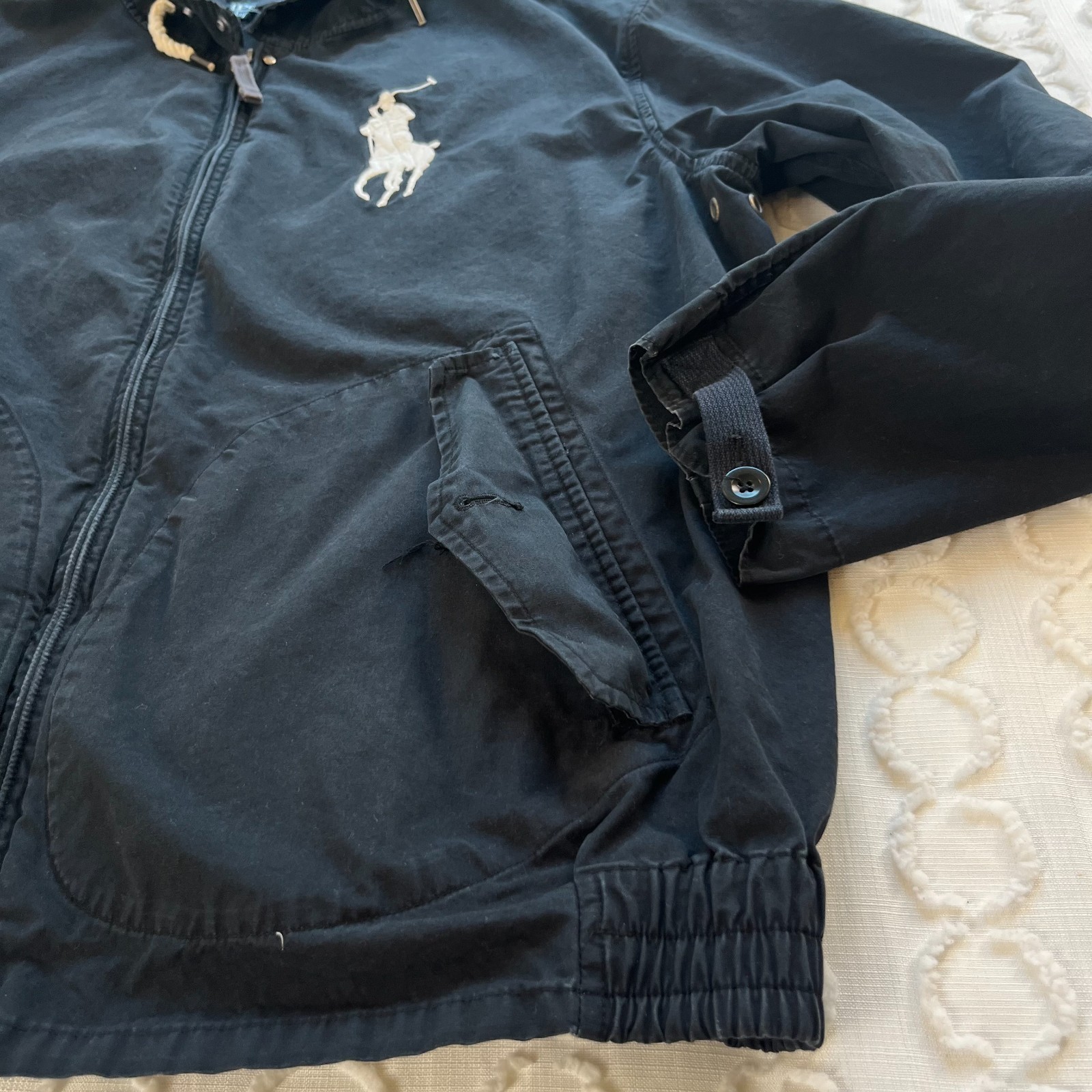 Polo by Ralph Lauren Giacca Uomo XL Nera Full Zip Yacht Club Vela Big Pony