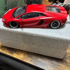 AUTOart 1/18 Lamborghini Aventador LP700-4 Red Custom Wheels Model Car