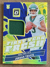 2024 Donruss Optic First Year Fresh Relics Jordan Travis #FYF-JTS Hyper (RC,MEM)