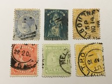 old stamps VICTORIA x 6