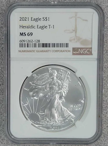 2021 Type 1 BU American Silver Eagle NGC MS69 (128)