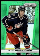 2013-14 Panini Prizm Prizms Green R.J. Umberger Columbus Blue Jackets #24