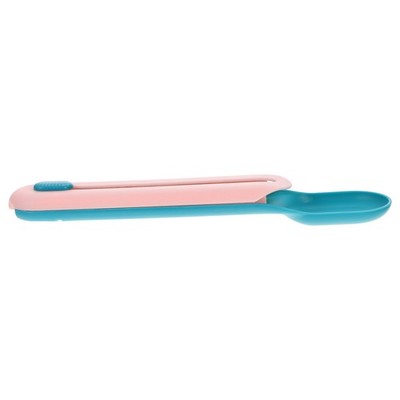 Creative Cat Strip Squeeze Spoon Plastic Cat Food Feeder Treats Scoop Feeder