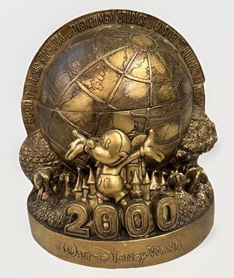 VTG Walt Disney 2000 Millennium Epcot Globe Watch Case Mickey Mouse Trinket Box