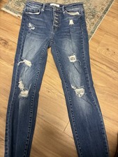 Vervet Distressed Ladies Skinny Straight Jeans - Size 29